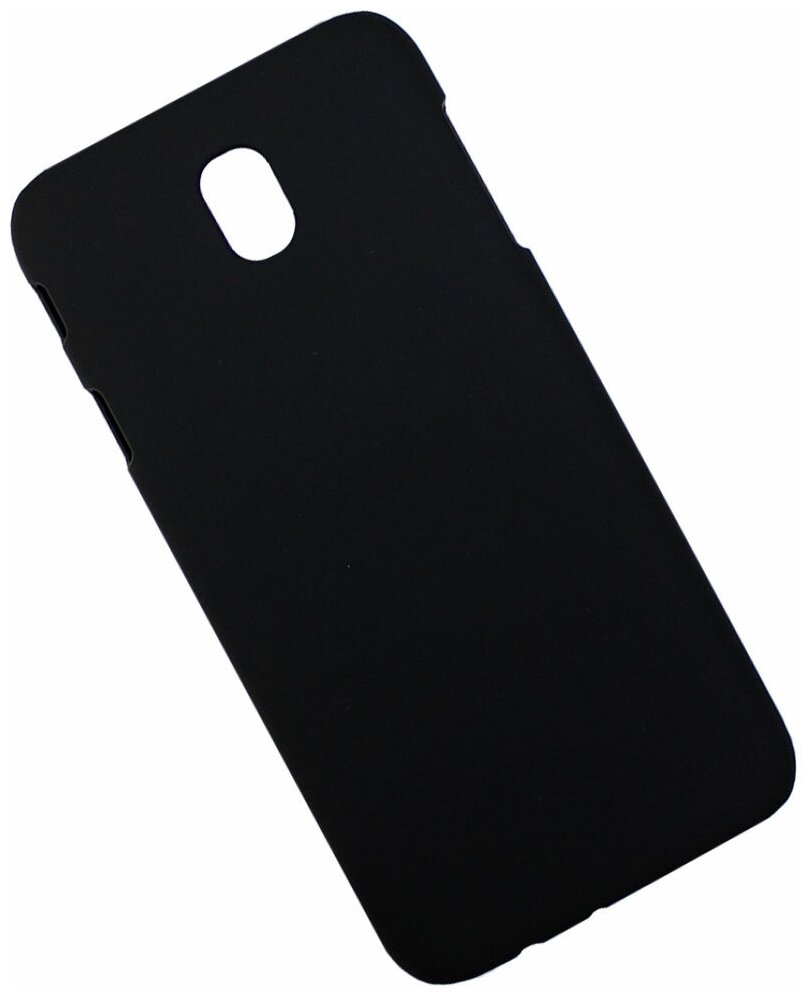 Чехол для Samsung Galaxy J7 пластиковый прорезиненный, черный