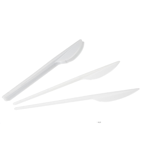 Ножи одноразовые 100шт. белые 16,5см