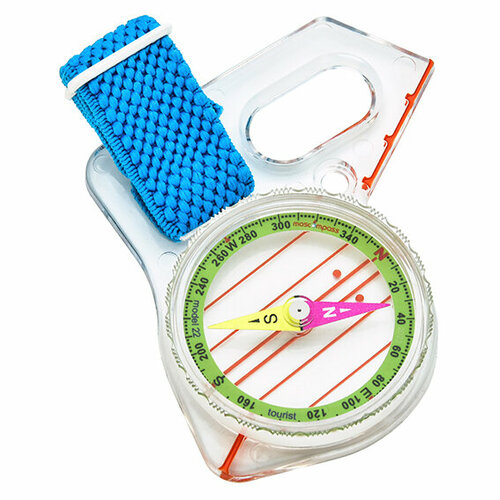 Компас Moscompass 22L Tourist (Турист) для туризма и спорта Пальцевая плата для левой руки бесцветный