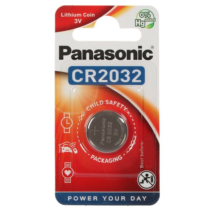 Батарейка Panasonic CR 2032 Bli 1 Lithium (CR-2032EL/1B) - фото №13