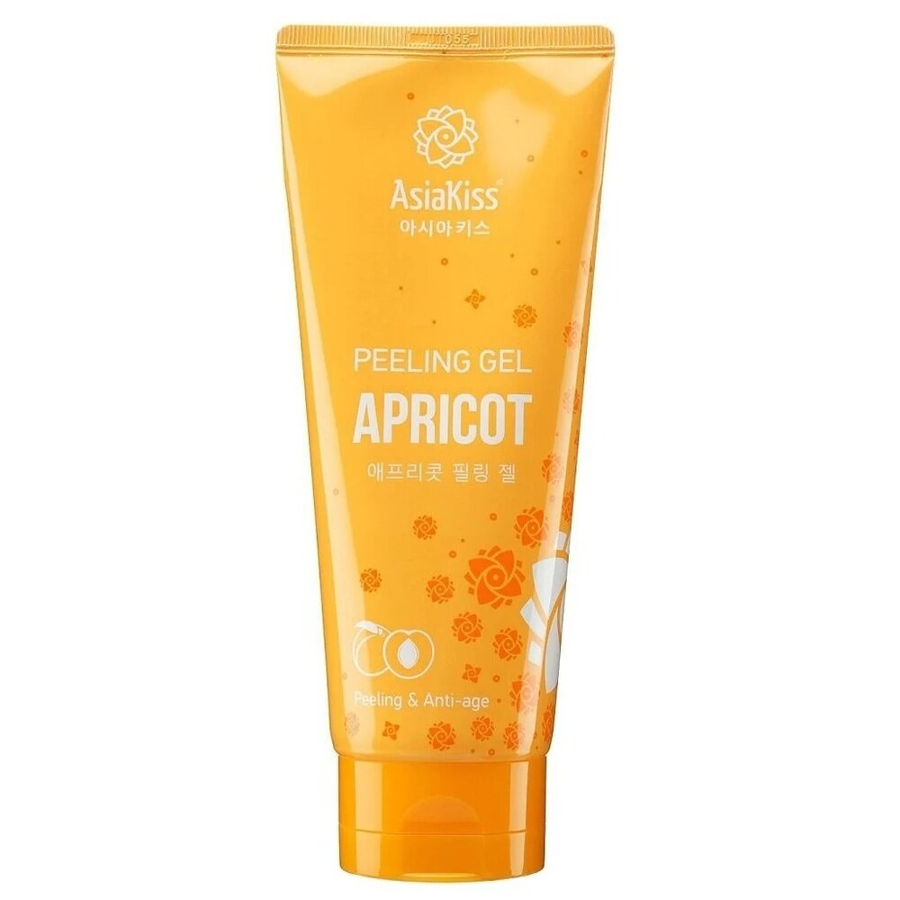 Пилинг-гель для лица AsiaKiss appricot peeling gel c экстрактом абрикоса 180мл Green COS - фото №7