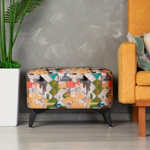 Изображение товара Пуфик «Монца», интерьерро, дизайнерский велюр, на металлических ножках, 35х60х40см, нагрузка до 150 кг