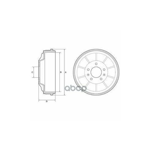 Тормозной Барабан Задний 254 X 68 Mm 5 Отв Citroen Jumpy Vf7 Fiat Scudo 270272 Peugeot Expert Vf3aVf3uVf3x Del 10897₽