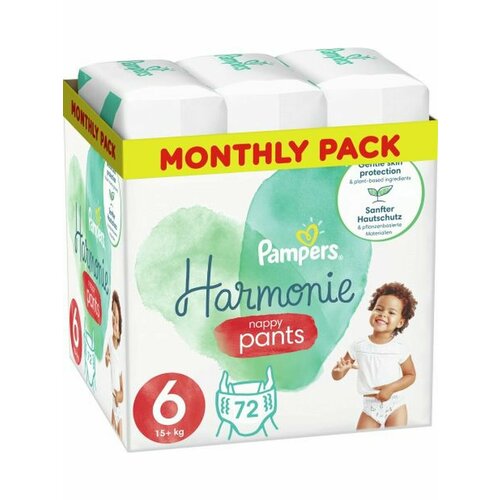Подгузники Pampers Harmonie р. 6, 72 шт 15+ кг
