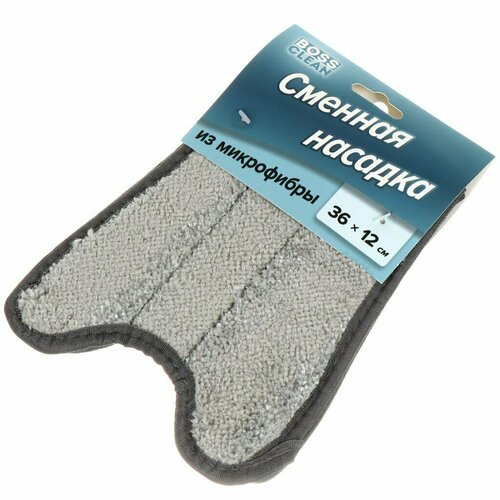 Сменный блок для швабры микрофибра, 36х12 см, Bossclean, SR1705R