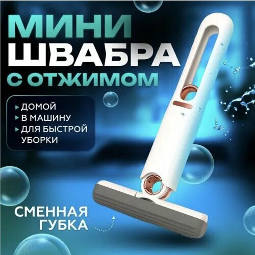 Мини швабра с отжимом щетка для мытья автомобиля окон и зеркал 319₽