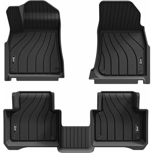 Коврики резиновые для Volkswagen Touareg 2019 - 2023 гг, 3-D TPE