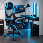 Игровое кресло COMIRON GAME-17 Ninja Светло-синий - изображение