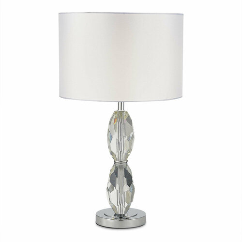 Настольная лампа ST Luce Lingotti SL1759.104.01 Хром, Голубой/Белый E27 1*40W