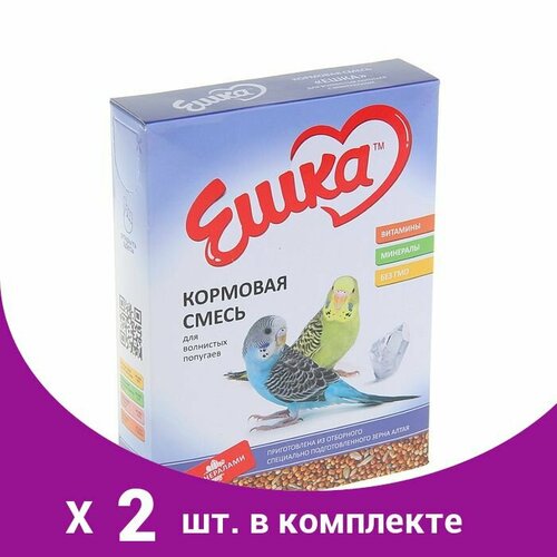 Корм Ешка для волнистых попугаев, с минералами, 500 г (2 шт) жорка для волнистых попугаев с минералами коробка 0 5 кг 2 шт