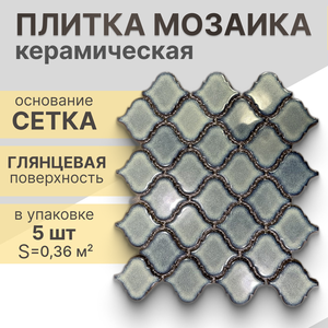 Мозаика керамическая (глянцевая) NS mosaic R-306 29,3х24,5 см 5 шт (0,36 м²)