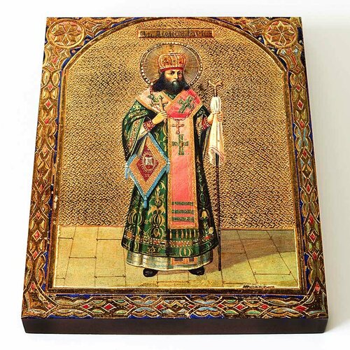Святитель Феодосий, архиепископ Черниговский, икона на доске 13*16,5 см