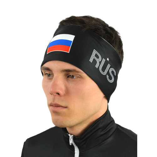 фото Повязка easyski повязка спортивная бандана унисекс для взрослых и детей, размер l, черный/белый/синий/красный