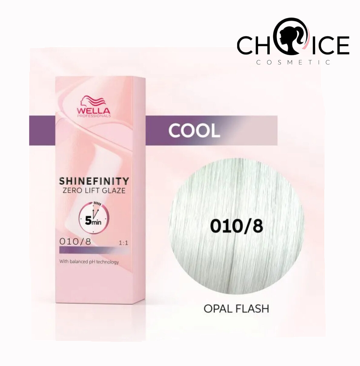 Wella SHINEFINITY - 010/8 Светлый блондин жемчужный, Гель-крем краска для тонирования и блеска без осветления, 60 мл