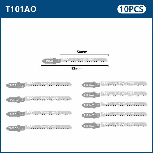 Пилки для ручного и станочного лобзика XCAN T101A0 82мм 10шт 509₽
