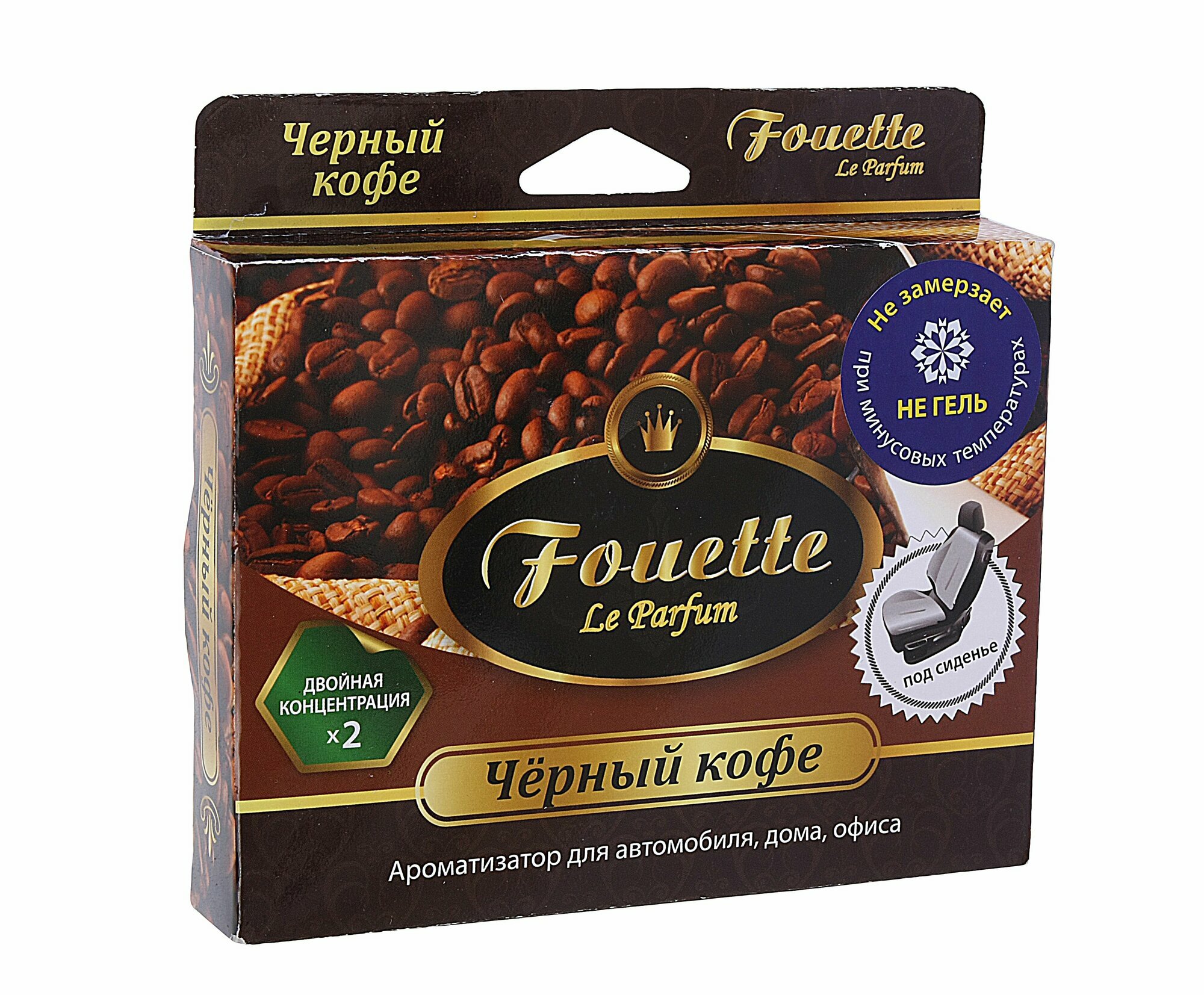 Ароматизатор FOUETTE "Чёрный кофе" F-24 под сиденье двойной концентрации 200 мл — фото 1