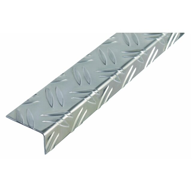 Уголок алюминиевый рифленый 43,5x23,5х1,5x1000мм