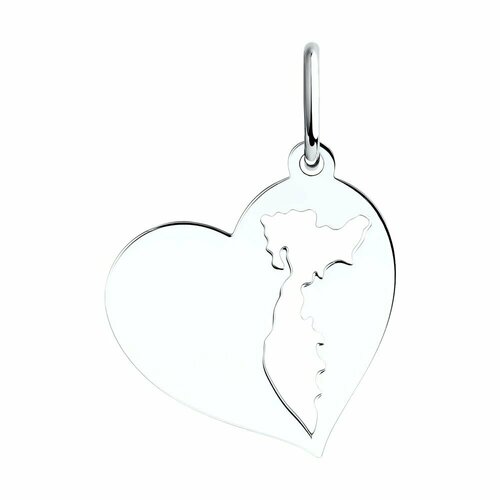 Подвеска Diamant, серебро, 925 проба, родирование