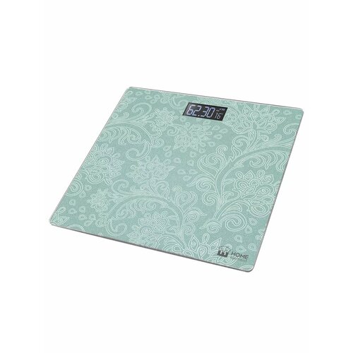 Весы напольные стеклянные с термометром, 26х26