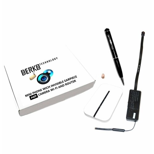 Микрокамера и Wi-Fi роутер с гарнитурой Мини-телефон Ручка и микронаушником Nano 6 мм 32100₽