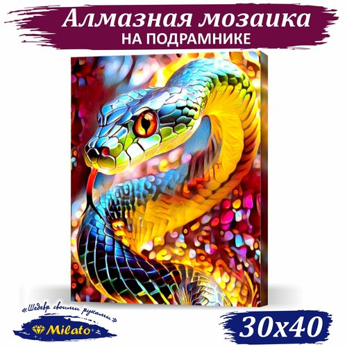 Алмазная мозаика на подрамнике 30х40 см MILATO 