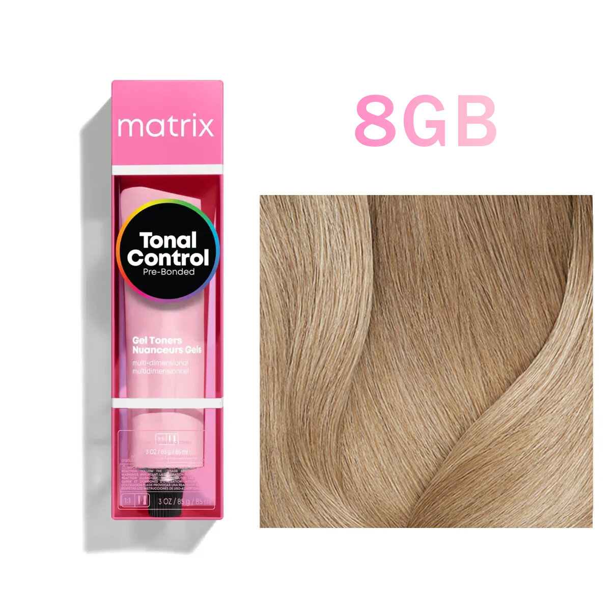 Matrix Tonal Control - Гелевый кислотный Тонер 8GB светлый блондин золотисто-коричневый 90 мл