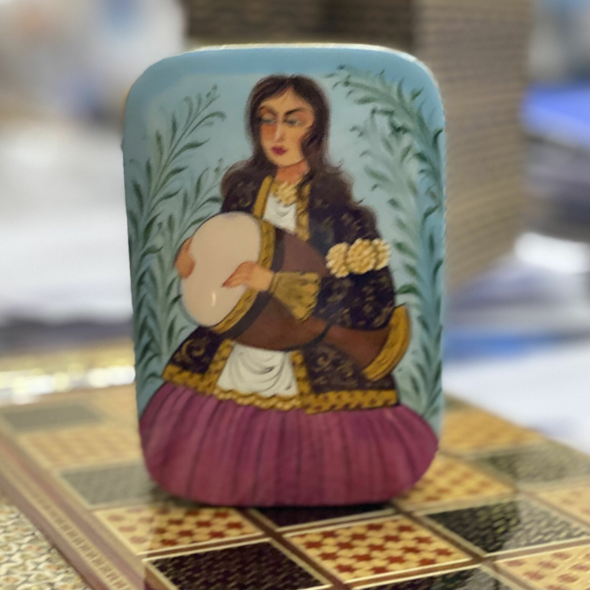 Чехол-футляр Персидский Базар "Иран", для карт, ручная работа, дерево, 10 цветов