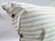 50х70 Наволочка льняная с серой полосой на пуговицах Linen Наволо...