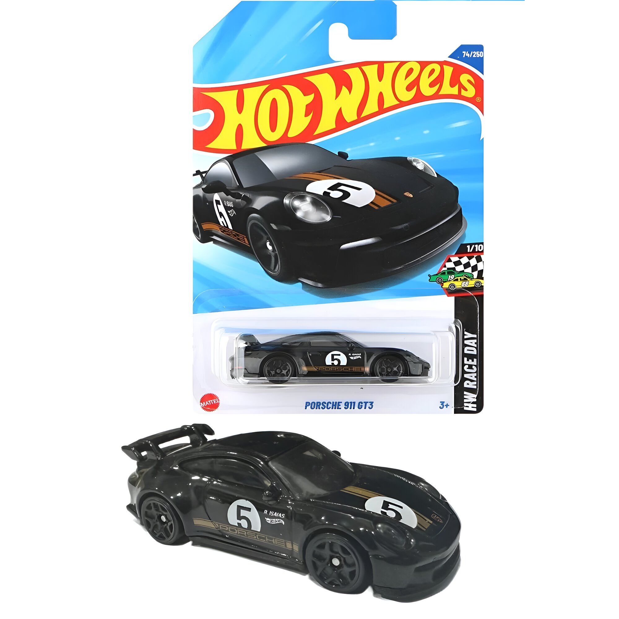 Коллекционная машинка Hot Wheels Porsche 911 GT3 , металл/пластик