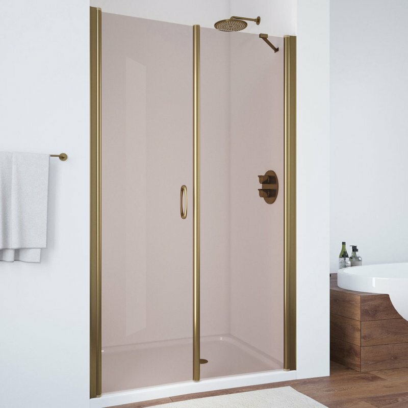 Душевая дверь в нишу Vegas Glass EP-F-2 0115 05 05 L стекло бронза, 115 - фото №1