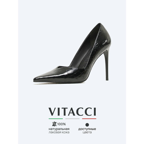 фото Туфли лодочки vitacci, размер 40, черный