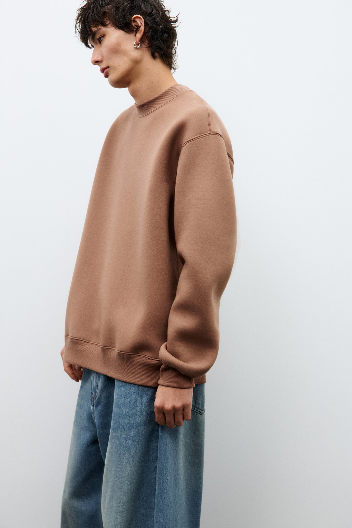 Худи Befree Man Basic, размер M, , коричневый