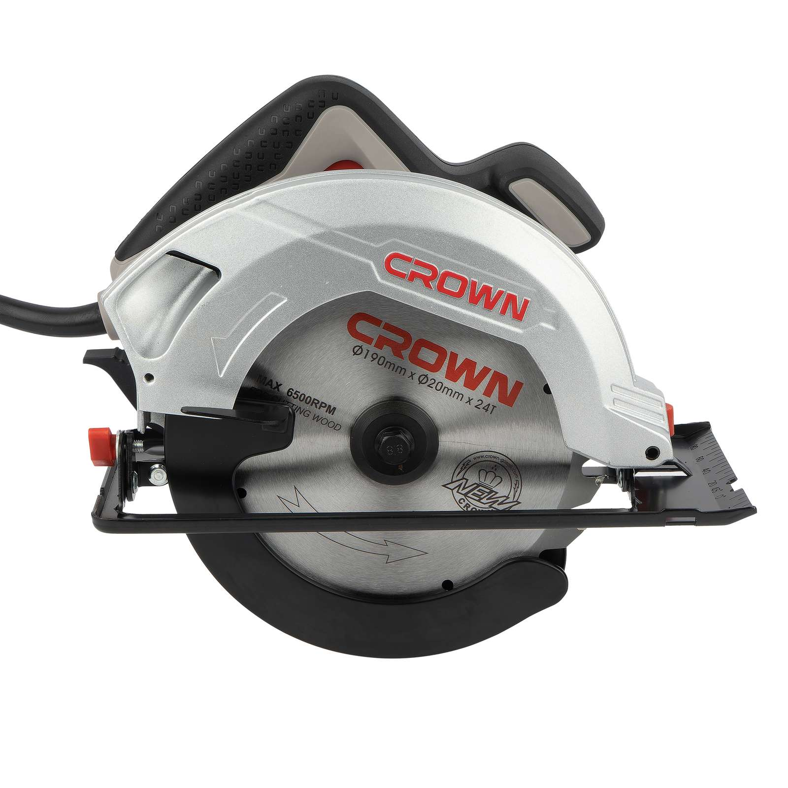 Дисковая пила CROWN CT15199-190, 1400Вт, диск 190мм, 5500об/мин — фото 1