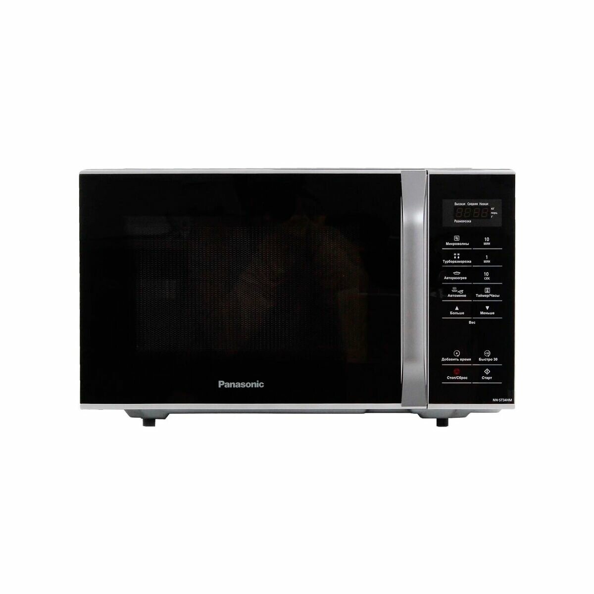 Микроволновая печь Panasonic NN-ST34 HM, 25 литров, 800Вт, цвет черно-серый, автоматические программы