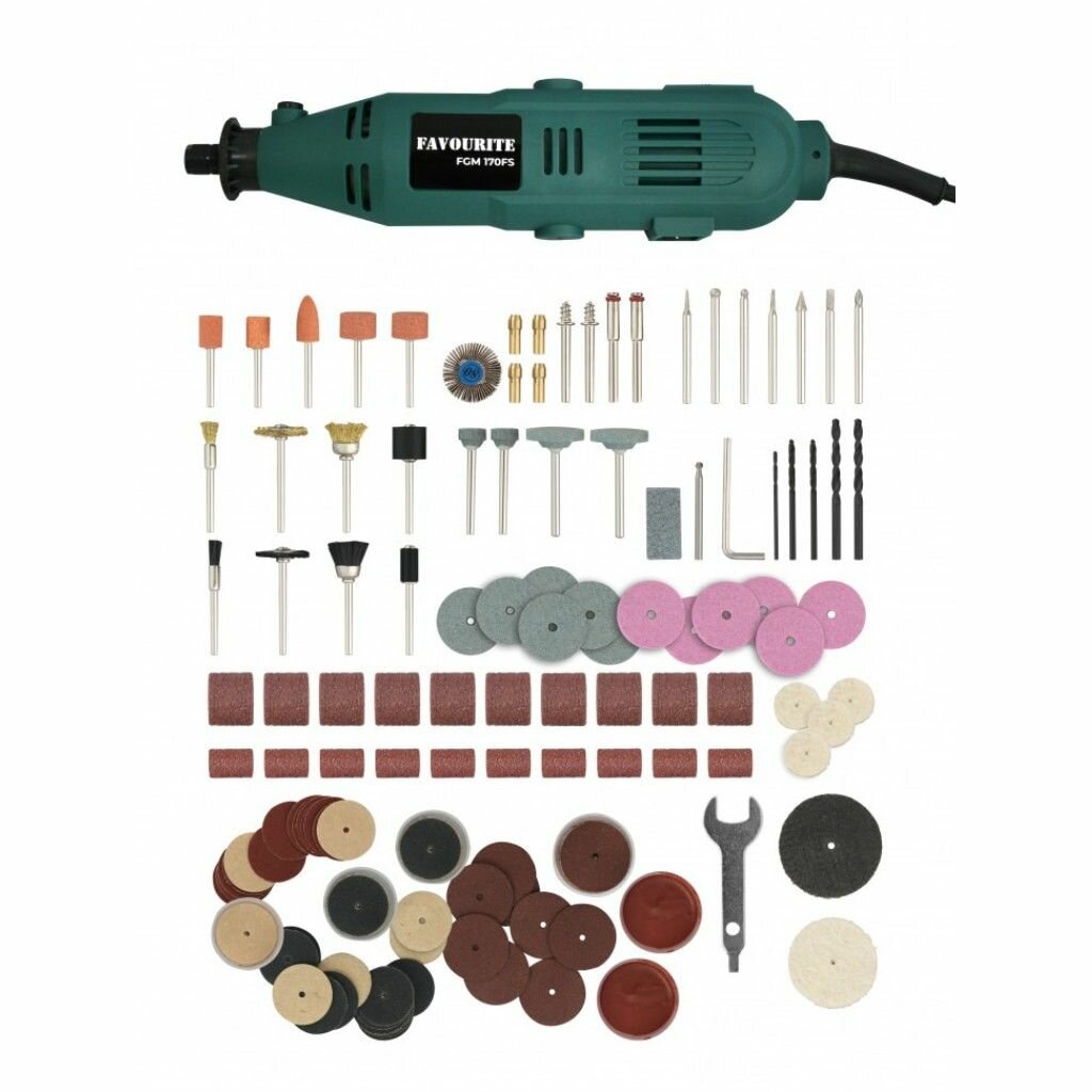 Гравер Favourite FGM 170FS цанговый патрон 170 Вт 24-3.2 мм 10000-35000 об/мин гибкий вал