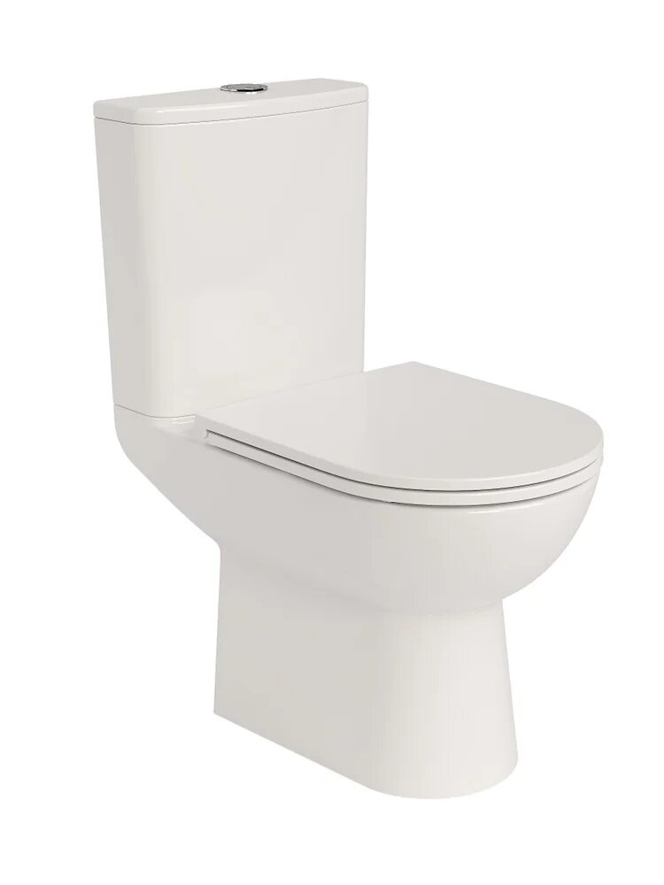 Унитаз-компакт напольный Jacob Delafon Stil E38566-00 с микролифтом безободковый фарфоровый антивсплеск белый с нижним подводом овальный