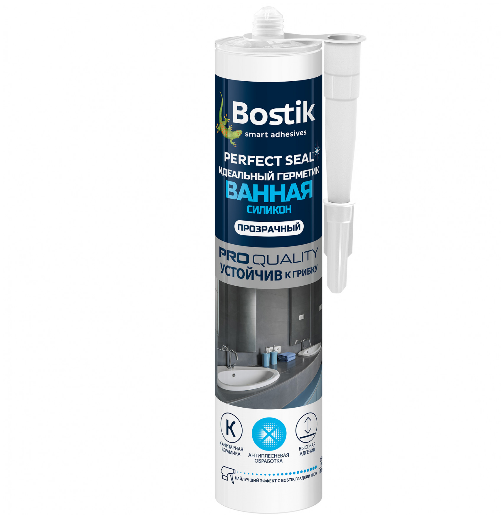 Bostik Perfect Seal Идеальный герметик Ванная Силикон прозрачный 280мл