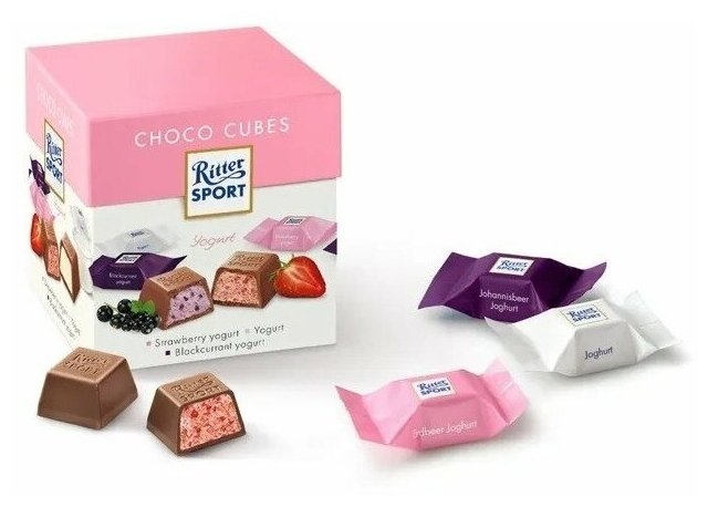 конфеты Riter Sport Choco Box Yogurt / Ритер Спорт Шоко Бокс йогурт 176гр (Германия) - фотография № 4