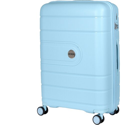 Чемодан FABRETTI, 68 л, размер M, голубой чемодан fabretti 68 л размер m серый