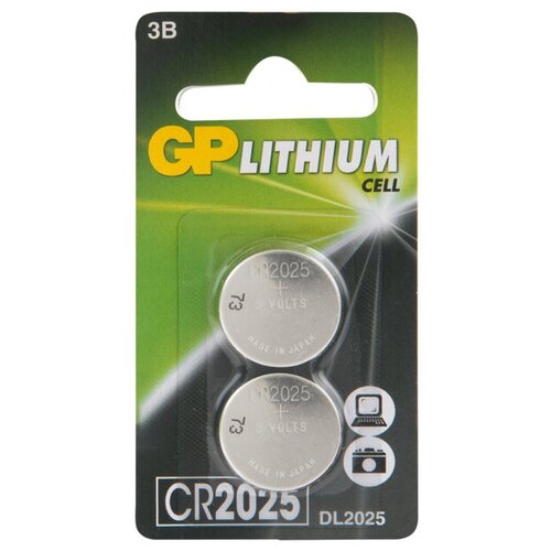 Батарейка GP CR2025-8C2 3В 2шт набор алкалиновых батареек gp batteries тип ааа 4 шт фишка миньоны