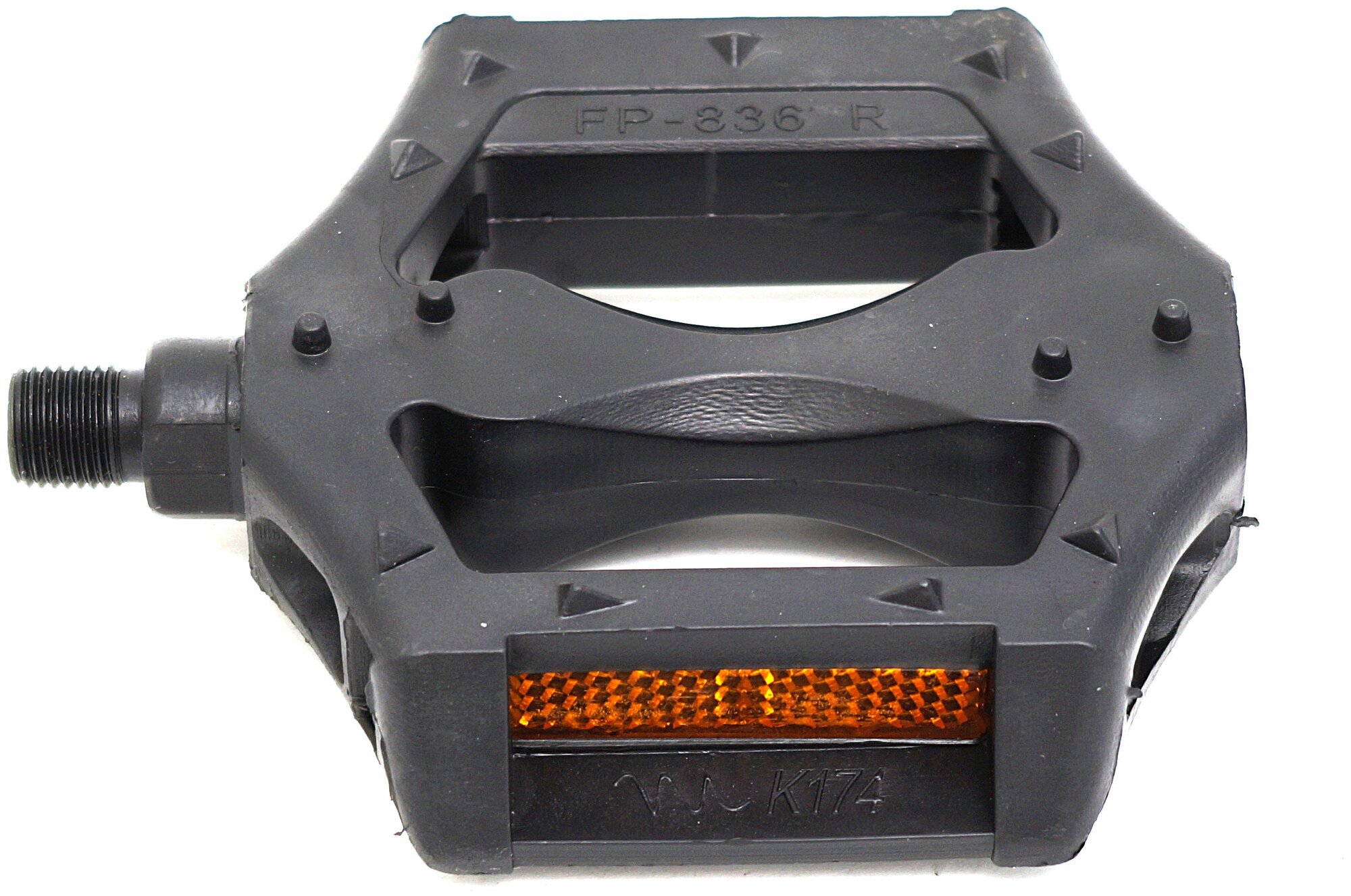 Педали пластик. 111-84мм для BMX (ось диам. 1/2"х1,25) FP-836 (пара) "FEIMIN" со светоотражателями