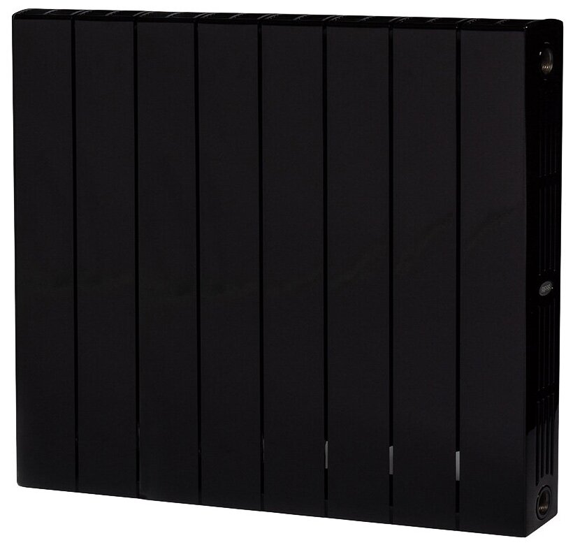 Радиатор биметаллический RIFAR SUPReMO 500 8 секции боковое подключение 3/4 цвет Чёрный (Антрацит) RAL9005