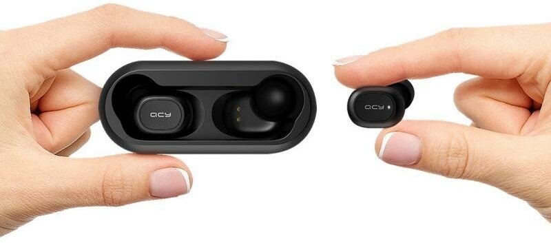 Наушники с микрофоном QCY T1, Bluetooth, вкладыши, черный Noname - фото №11
