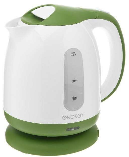 Чайник электрический ENERGY E-293 пластик 1.7 л 2200 Вт бело-зеленый
