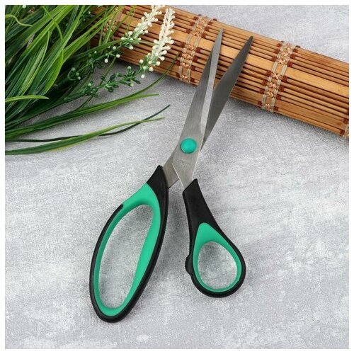 фото Арт узор ножницы универсальные, скошенное лезвие, 8,2", 21 см, цвет микс