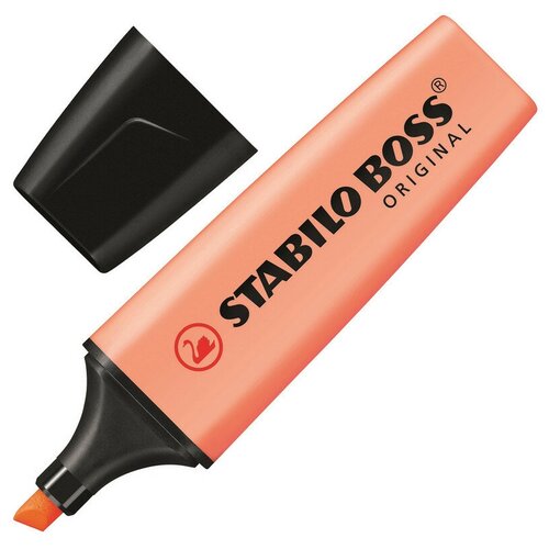 Маркер текстовыделитель STABILO BOSS ORIGINAL PASTEL 70/126 персик 2-5мм 3 шт.