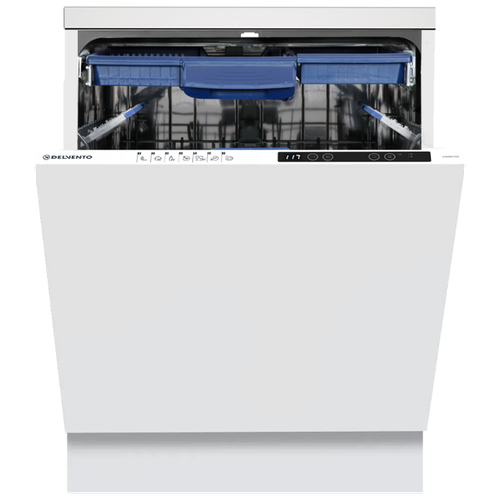 Посудомоечная машина встраиваемая 60 см DELVENTO VWB6702 Standart / 7 программ / 12 комплектов посуды / Класс A+++ / Антибактериальный фильтр / Active сушка / 3 ящика загрузки / Полка для приборов