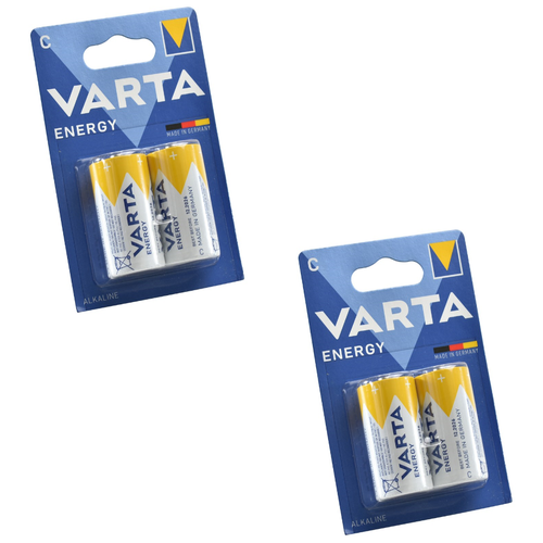 Батарейка Varta ENERGY LR14 C BL4 Alkaline 1.5V (4114) 04114-2-n батарейка алкалиновая c baby lr14 varta longlife power 1 шт