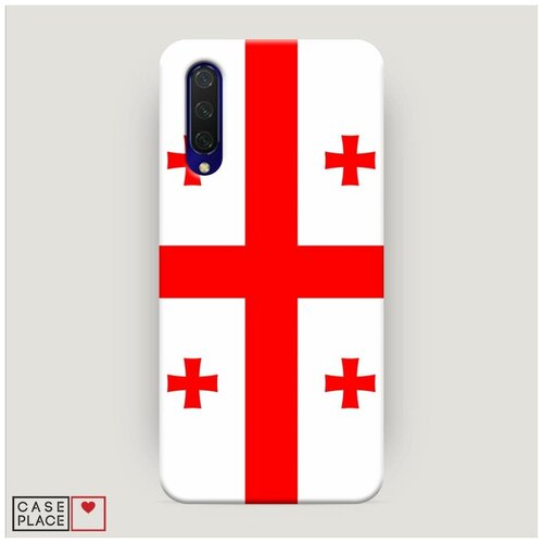 фото Чехол пластиковый xiaomi mi a3 lite флаг грузии case place