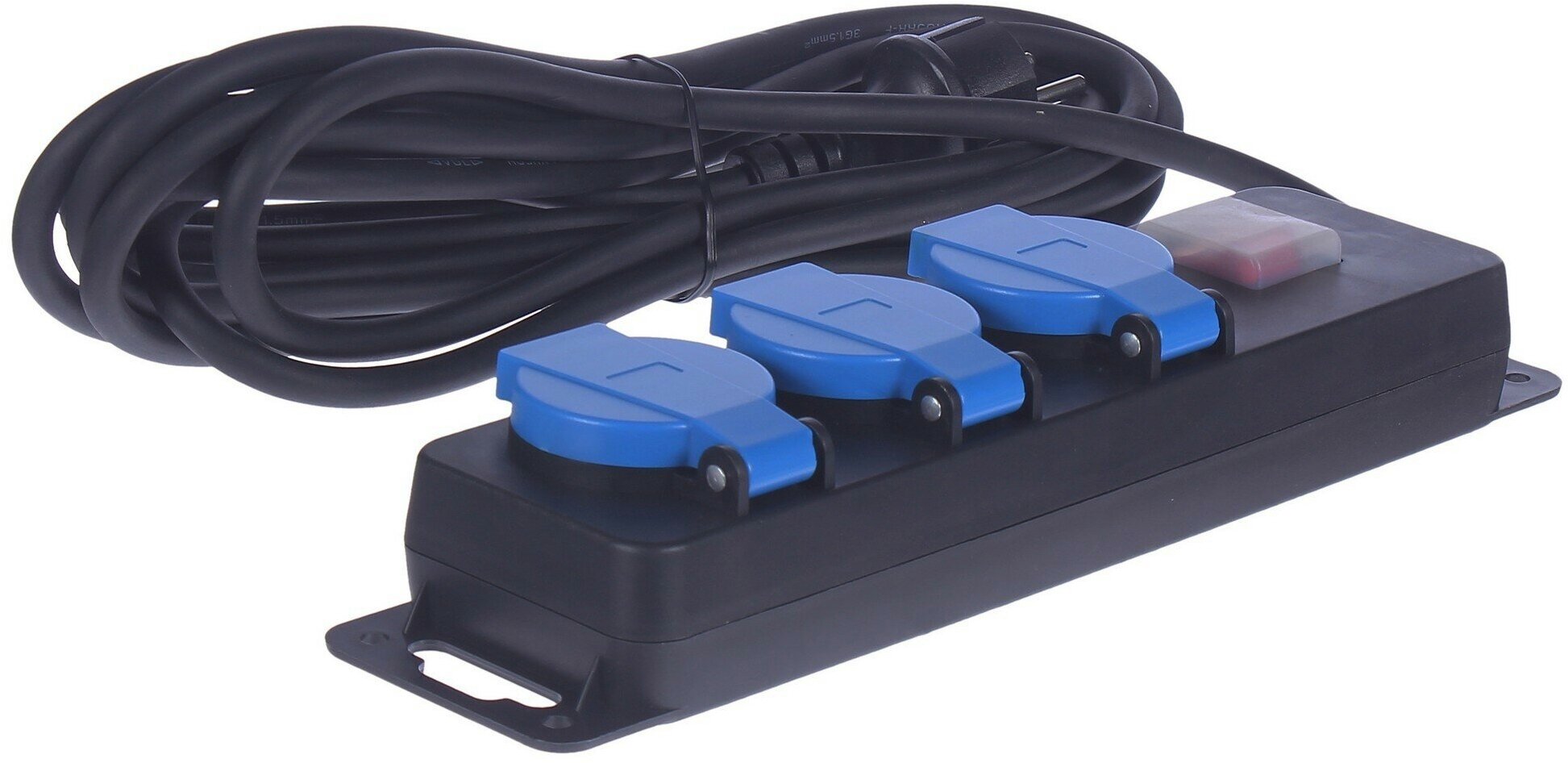 Удлинитель Skybeam 3 розетки с заземлением 3х1 5 мм 5 м цвет черный